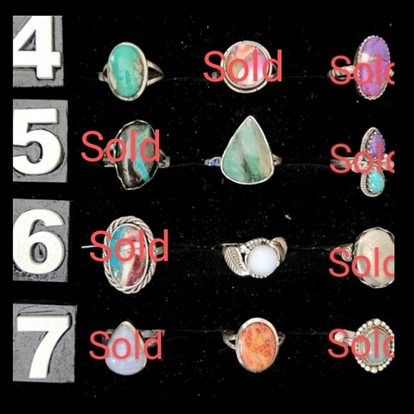 NEW Size 7.5 Genuine Sterling Silver Rings - Picture 6 of 8